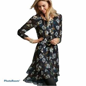 CABI Pirouette Floral Dress Blue Sz S #3460 NWOT